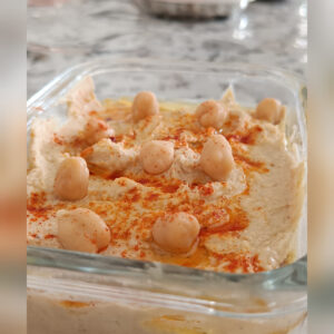 Homemade hummus