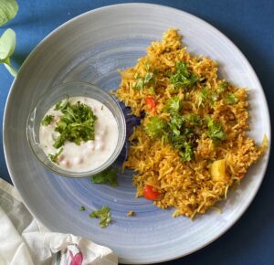 Soya quinoa rice pulao