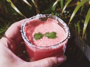 Lemony mint watermelon cooler